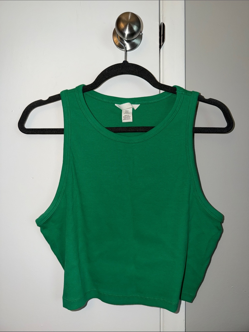 H&M Green Ribbed Tank Top